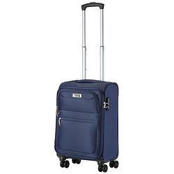 Foto van Travelz softspinner tsa handbagagekoffer - trolley 55cm met dubbele wielen - blauw