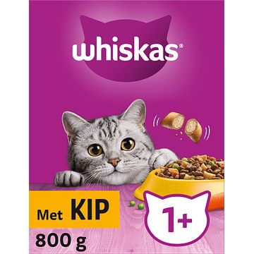 Foto van Whiskas adult kattenbrokken kip doos 800g bij jumbo