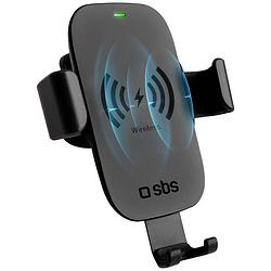 Foto van Sbs mobile auto-halterung wireless gravity mit schnellladung ventilatierooster telefoonhouder voor in de auto met inductielader 55 - 90 mm