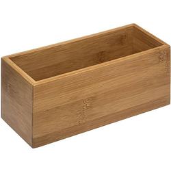 Foto van Sieraden/make-up houder/box rechthoek 23 x 9,5 cm van bamboe hout - make-up dozen