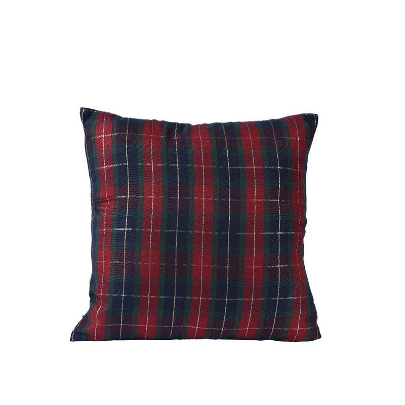 Foto van Decoris - kussen polyester l4b45h45 cm rood kerst