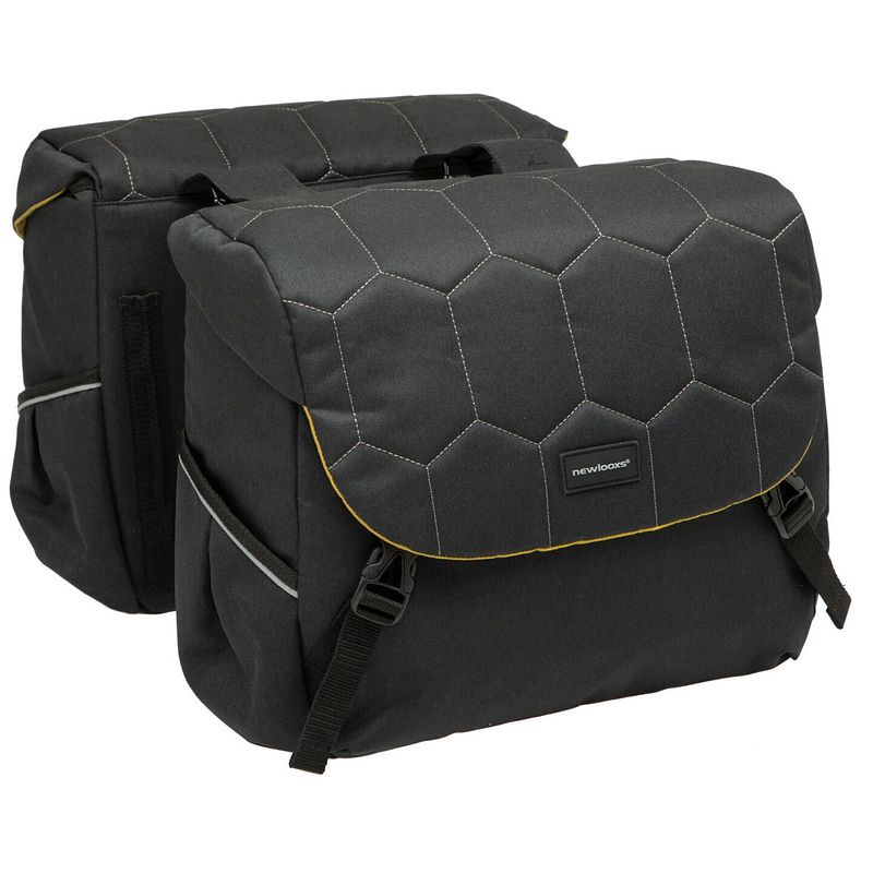 Foto van New looxs dubbele fietstas mondi joy quilted 38 liter zwart