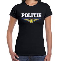 Foto van Politie t-shirt zwart dames - beroepen shirt xs - feestshirts