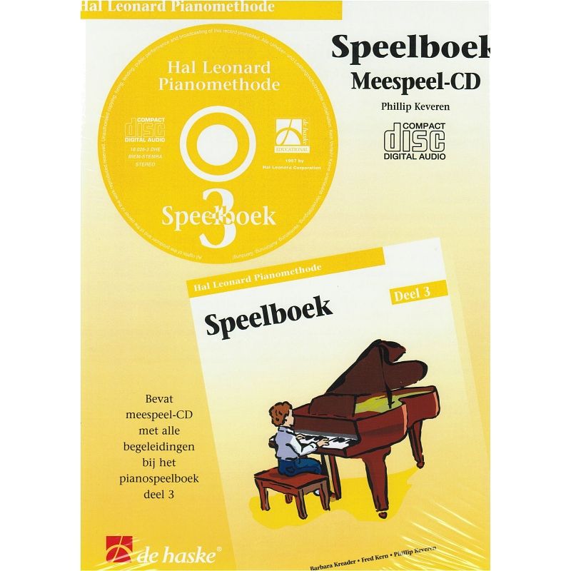 Foto van De haske hal leonard pianomethode speelboek 3 meespeel-cd