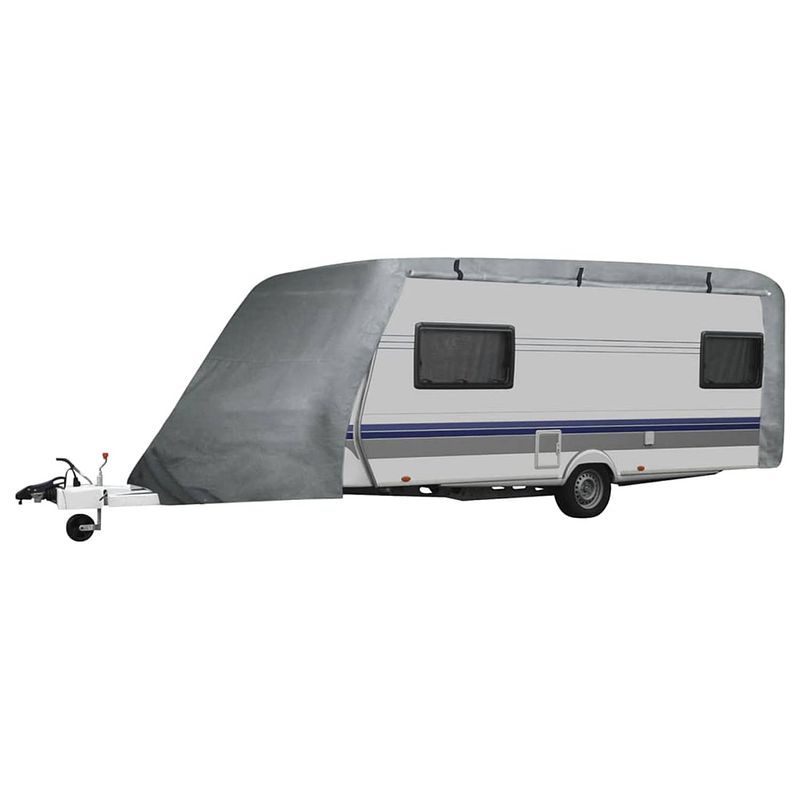 Foto van Vidaxl caravanhoes s grijs