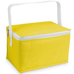Foto van Kleine koeltas voor lunch geel 20 x 14 x 12 cm 3.5 liter - koeltas