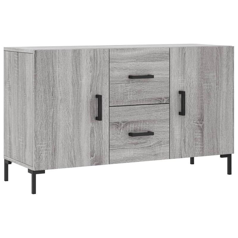 Foto van Infiori dressoir 100x36x60 cm bewerkt hout grijs sonoma eikenkleurig