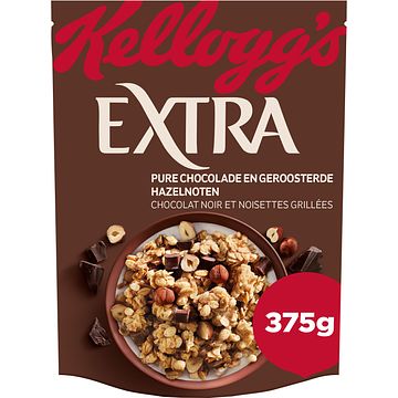 Foto van Kellogg'ss extra crunchy muesli pure chocolade en noten 375g bij jumbo