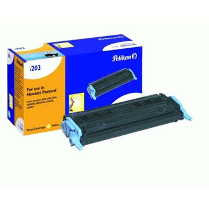 Foto van Pelikan toner geel, 2000 pagina's voor hp 124a - oem: q6002a