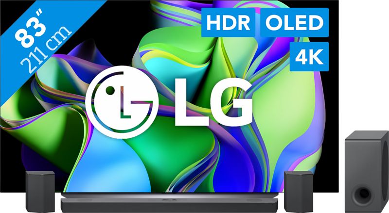 Foto van Lg oled83c34la + soundbar