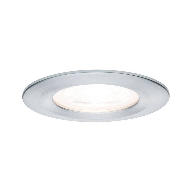 Foto van Paulmann nova inbouwlamp voor badkamer led gu10 6.5 w ip44 aluminium (gedraaid)