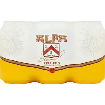 Foto van Alfa edel pils blikken 6 x 33cl bij jumbo