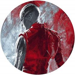 Foto van Komar avengers painting nebula vlies zelfklevend fotobehang 125x125cm rond