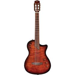 Foto van Cordoba fusion stage guitar edge burst elektrisch-akoestische klassieke gitaar met gigbag