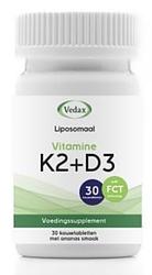 Foto van Vedax liposomale vitamine k2+d3 kauwtabletten