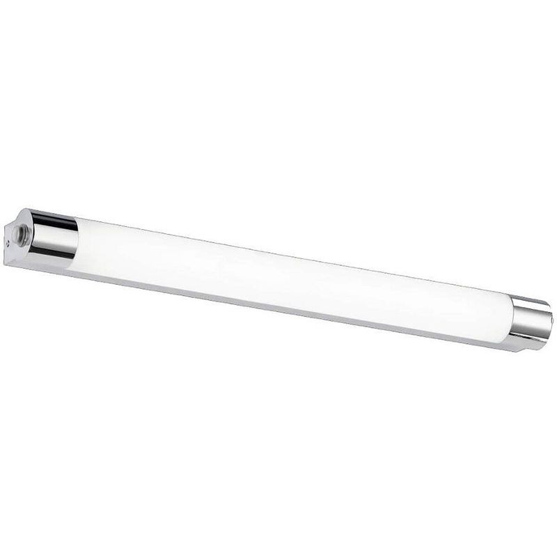 Foto van Led wandlamp - trion kalian - 9w - warm wit 3000k - rechthoek - mat chroom - aluminium - osram leds