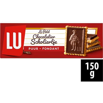 Foto van Lu scholiertje chocolade koekjes puur 2 x 6 biscuits 150g bij jumbo