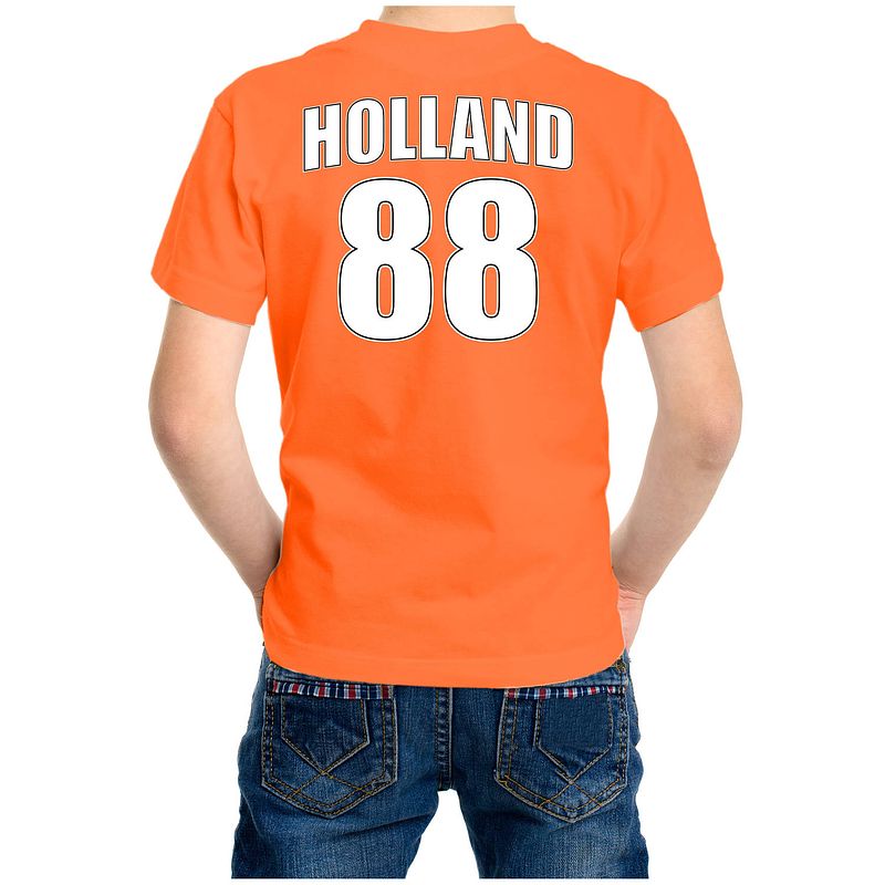 Foto van Holland shirt met rugnummer 88 - nederland fan t-shirt / outfit voor kinderen xl (158-164) - feestshirts