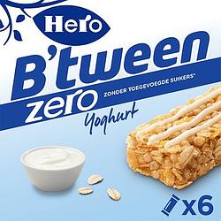 Foto van Hero b'stween mueslireep zero yoghurt 6 x 20g bij jumbo
