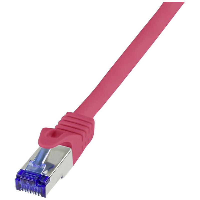 Foto van Logilink c6a024s rj45 cat 6a s/ftp 0.5 m rood 1 stuk(s)