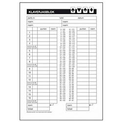 Foto van 3x klaverjassen scoreblok a5 - kaartspel