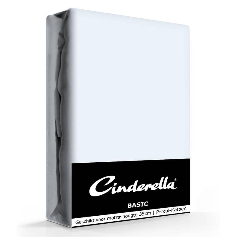 Foto van Cinderella basic hoeslaken saffier hoge hoek - 40 cm-90 x 220 cm