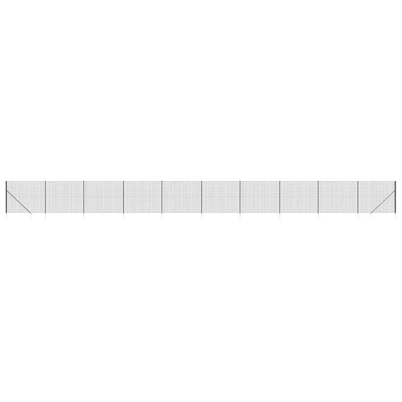 Foto van Vidaxl draadgaashek met grondankers 2,2x25 m antracietkleurig