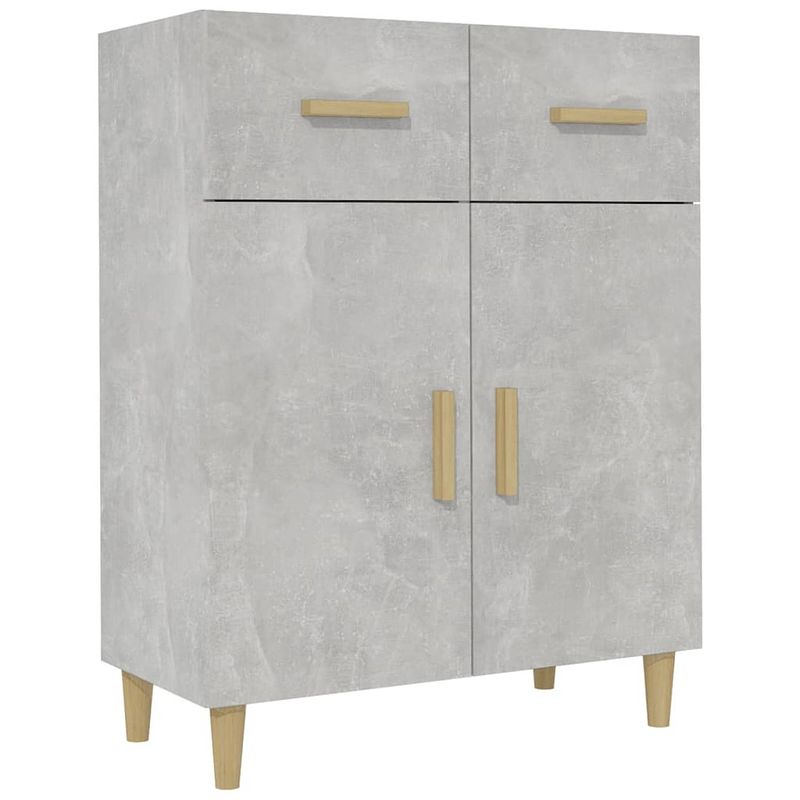 Foto van Vidaxl dressoir 69,5x34x89 cm bewerkt hout betongrijs