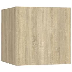 Foto van Vidaxl tv-wandmeubel 30,5x30x30 cm sonoma eikenkleurig