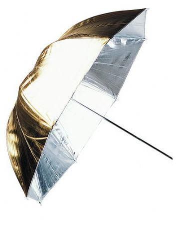 Foto van Linkstar flitsparaplu puk-84gs zilver/goud 100 cm (omkeerbaar)