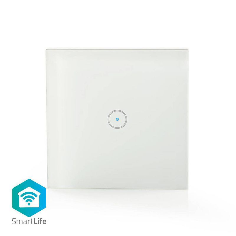 Foto van Nedis wifi smart light switch | single schakelaar wit