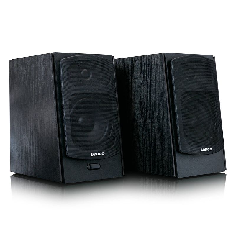Foto van Stereo paar hifi bluetooth speakers lenco spb-260bk zwart