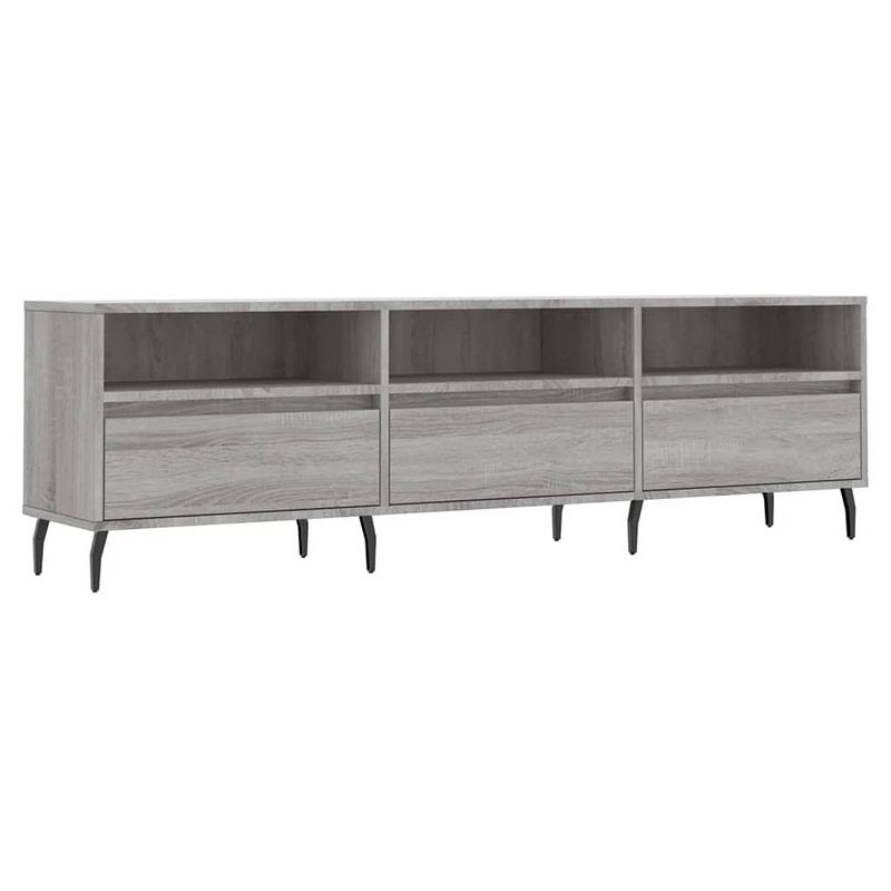 Foto van The living store tv-meubel - sonoma eiken - 150 x 30 x 44.5 cm - opbergruimte en stabiel tafelblad