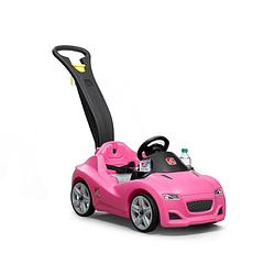 Foto van Step2 whisper ride cruiser loopwagen in roze duwauto / loopauto met duwstang