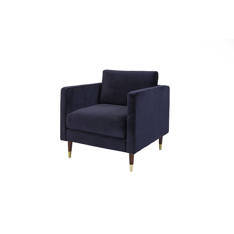 Foto van Dimehouse fauteuil industrieel blauw brooklyn - velvet