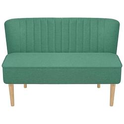 Foto van The living store bank compacte moderne tweezitsbank - 117 x 55.5 x 77 cm - groen