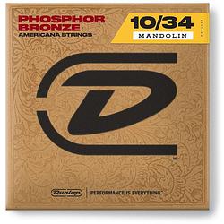 Foto van Dunlop dmp1034 americana phosphor bronze mandoline light 10-34 snarenset