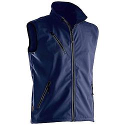 Foto van Jobman j7502-dunkelblau-l softshell vest softshell jacket light maat: l donkerblauw
