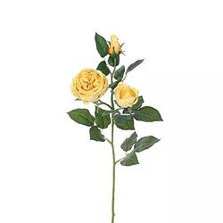 Foto van Buitengewoon de boet - engelse roos tak geel 64 cm kunstplant