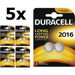 Foto van 10 stuks (5 blisters a 2st) - duracell cr2016 professional electronics 3v 90mah lithium knoopcel