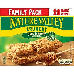 Foto van Nature valley crunchy oats & honey family pack 20 stuks 10 x 42g bij jumbo