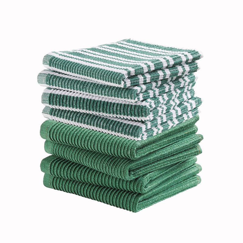 Foto van Ddddd combiset vaatdoek basic (4 stuks) + classic (4 stuks) - groen