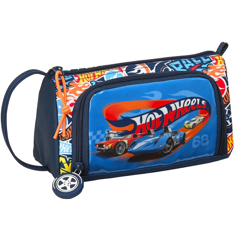 Foto van Hot wheels gevuld etui, rally - 32 stuks - 20 x 11 x 8 cm - polyester