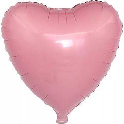 Foto van Folieballon hart pastel roze 18 inch 45 cm dm-products