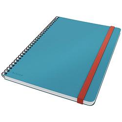 Foto van Leitz cosy notitieboek met spiraalbinding, voor ft b5, geruit, blauw