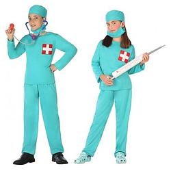 Foto van Chirurg/dokter uniform kostuum voor jongens en meisjes 140 (10-12 jaar) - carnavalskostuums