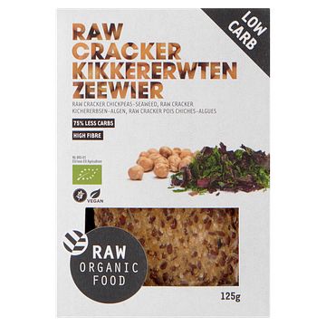 Foto van Raw organic food raw cracker kikkererwten zeewier 125g bij jumbo
