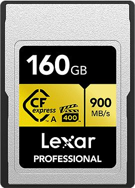 Foto van Lexar professional gold 160gb cfexpress type a