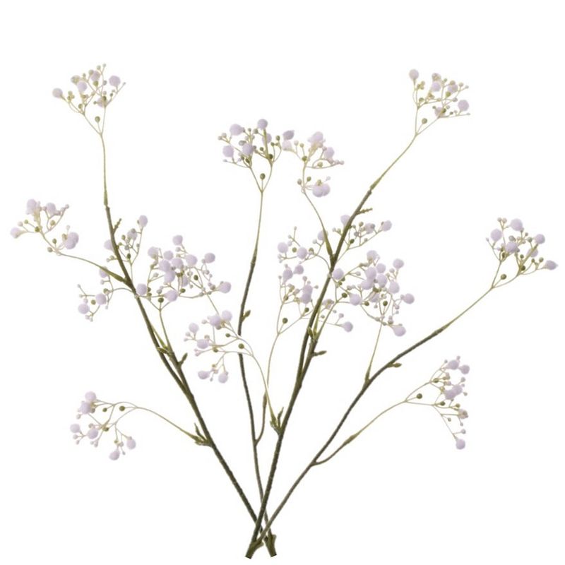 Foto van 2x stuks kunstbloemen gipskruid/gypsophila takken wit 66 cm - kunstbloemen