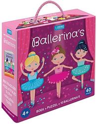 Foto van Ballerina's - boek + puzzel + 10 figuren - kartonboekje;kartonboekje (9789036644594)